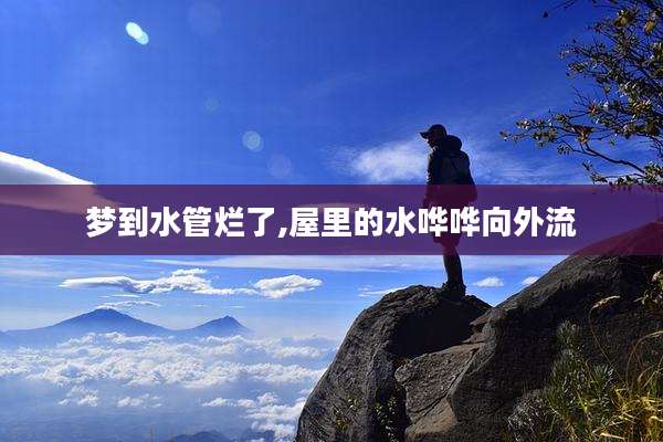 梦到水管烂了,屋里的水哗哗向外流