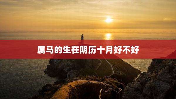 属马的生在阴历十月好不好