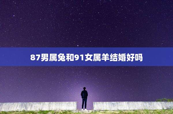 87男属兔和91女属羊结婚好吗