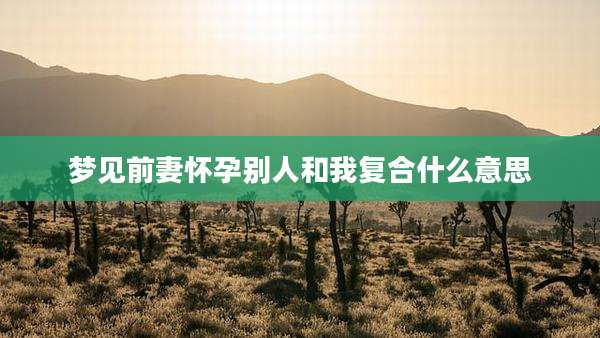 梦见前妻怀孕别人和我复合什么意思