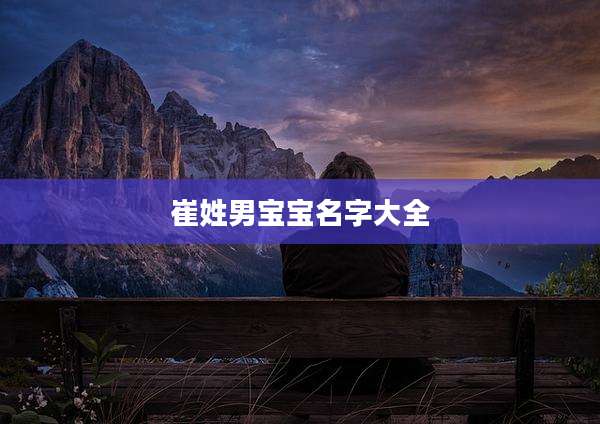 崔姓男宝宝名字大全