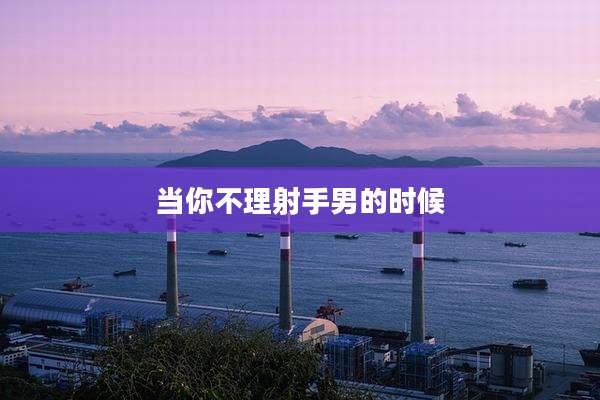当你不理射手男的时候
