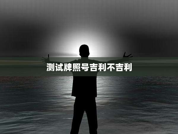 测试牌照号吉利不吉利