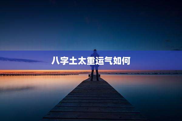 八字土太重运气如何