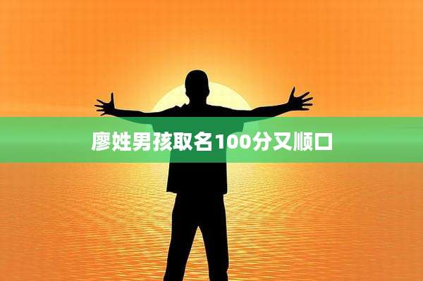 廖姓男孩取名100分又顺口