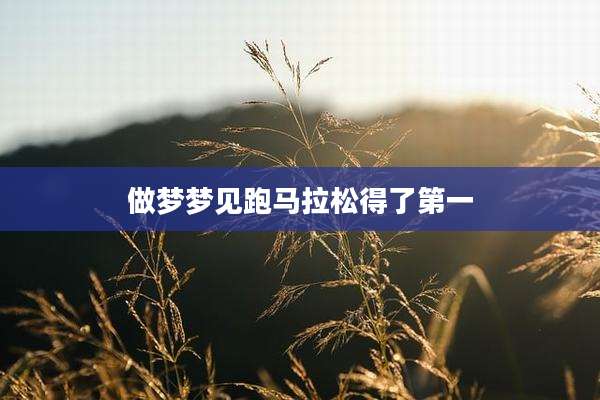 做梦梦见跑马拉松得了第一