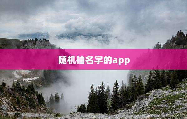 随机抽名字的app