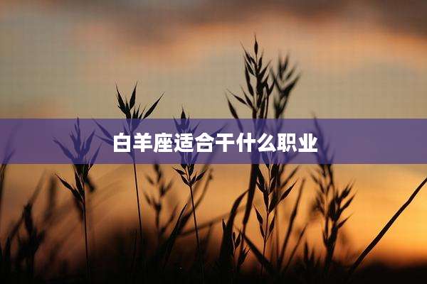 白羊座适合干什么职业