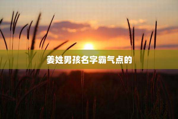 姜姓男孩名字霸气点的