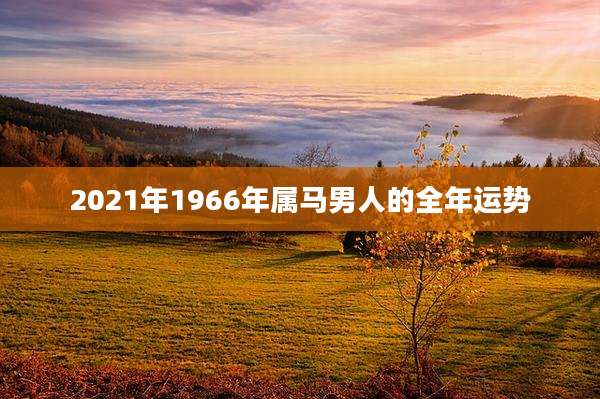 2021年1966年属马男人的全年运势