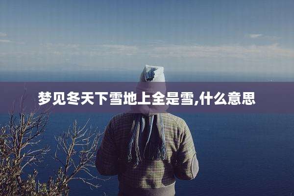 梦见冬天下雪地上全是雪,什么意思