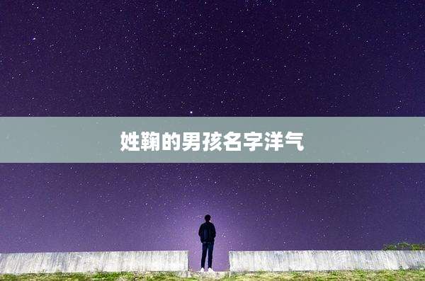 姓鞠的男孩名字洋气