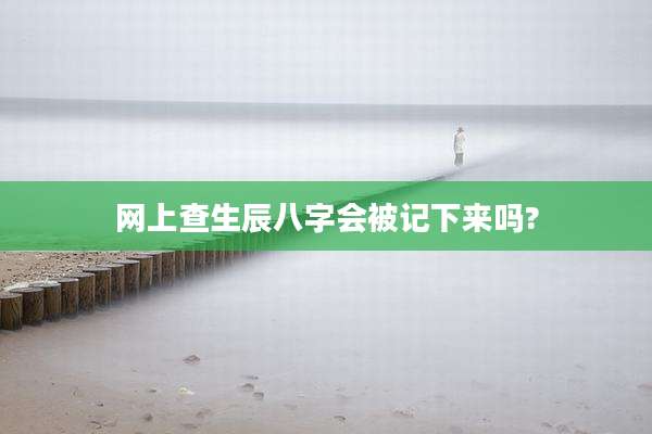 网上查生辰八字会被记下来吗?
