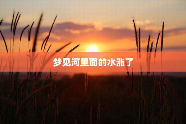 梦见河里面的水涨了