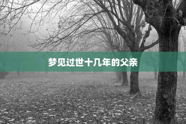 梦见过世十几年的父亲
