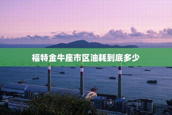 福特金牛座市区油耗到底多少