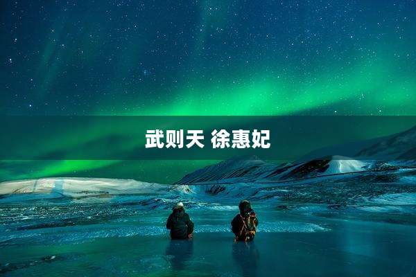武则天 徐惠妃