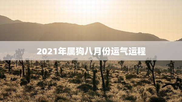 2021年属狗八月份运气运程