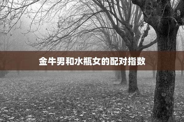 金牛男和水瓶女的配对指数