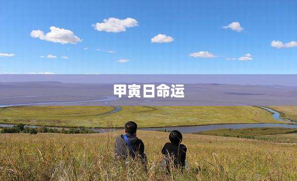甲寅日命运