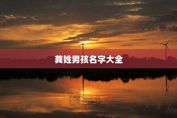 龚姓男孩名字大全