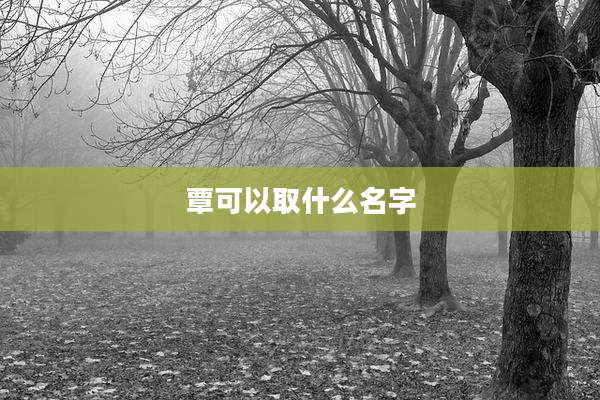 覃可以取什么名字