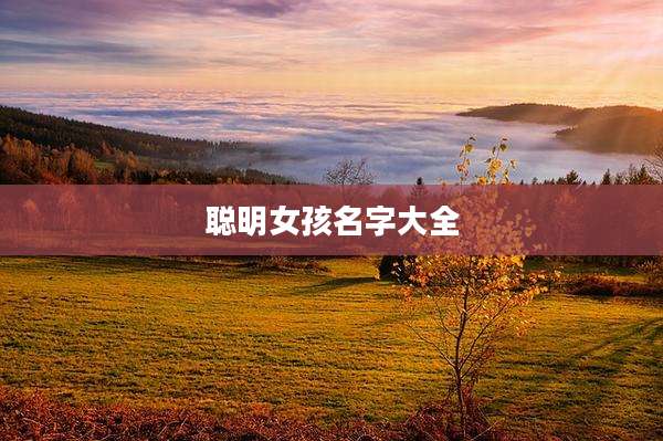聪明女孩名字大全