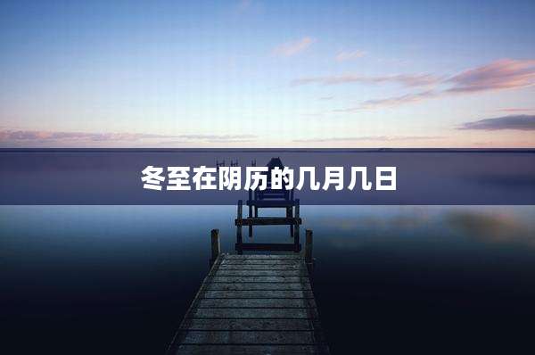 冬至在阴历的几月几日