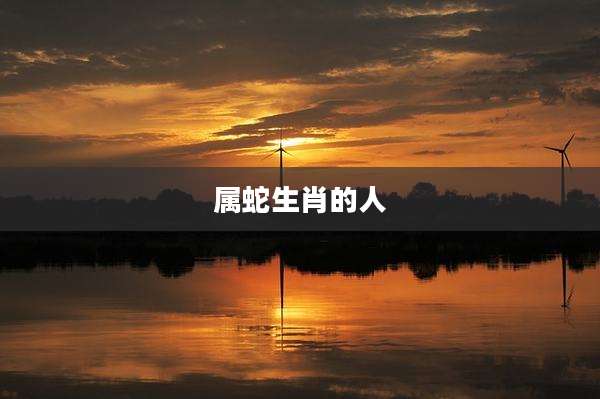 属蛇生肖的人