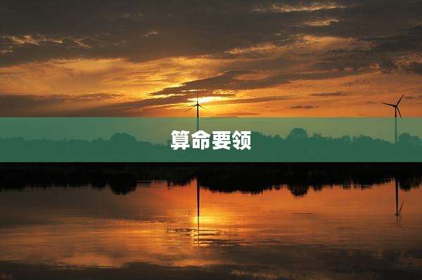 算命要领