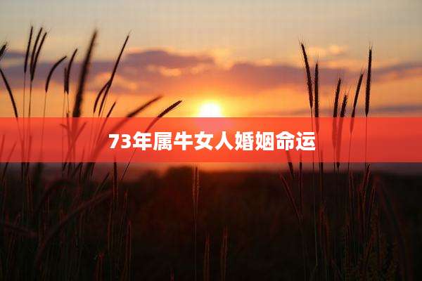 73年属牛女人婚姻命运