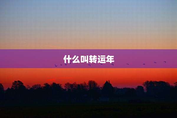 什么叫转运年