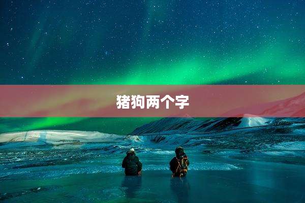猪狗两个字