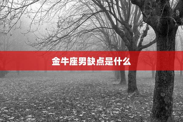 金牛座男缺点是什么