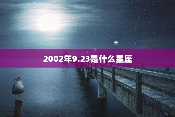 2002年9.23是什么星座