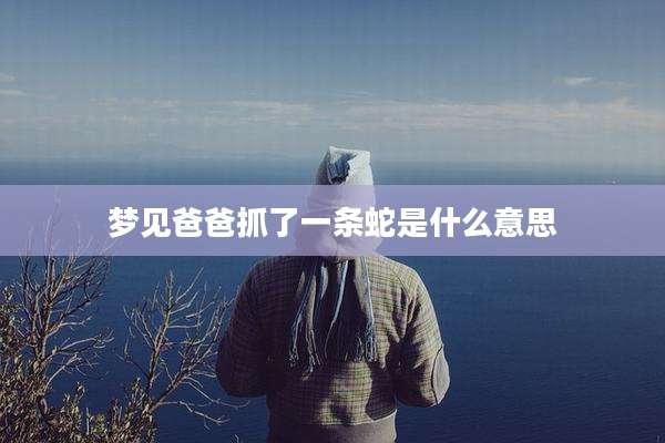 梦见爸爸抓了一条蛇是什么意思