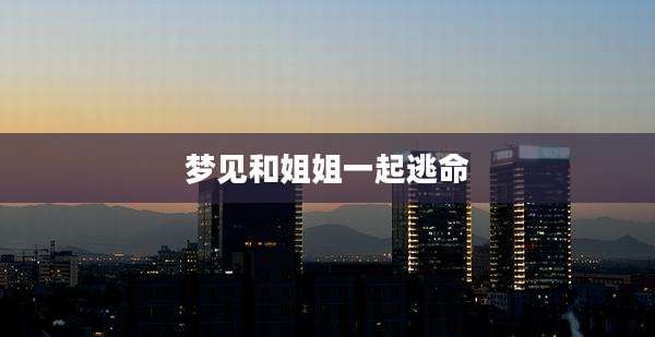 梦见和姐姐一起逃命