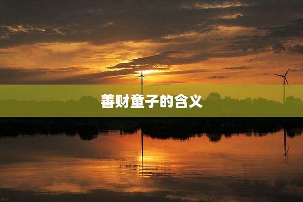 善财童子的含义
