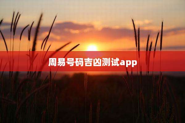 周易号码吉凶测试app