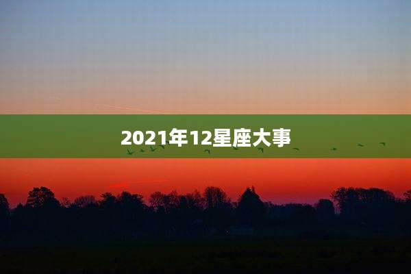 2021年12星座大事