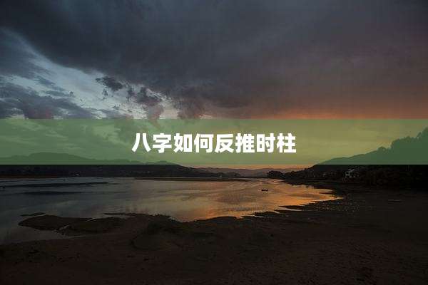 八字如何反推时柱