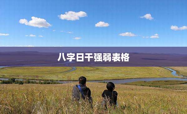 八字日干强弱表格
