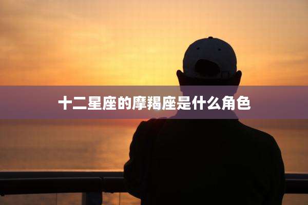 十二星座的摩羯座是什么角色