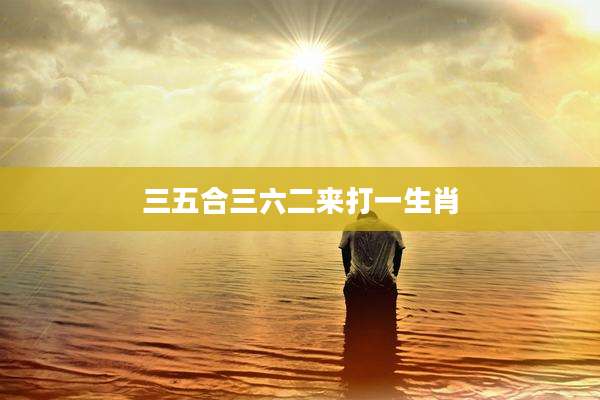 三五合三六二来打一生肖