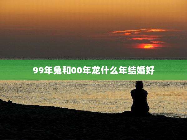 99年兔和00年龙什么年结婚好