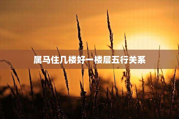 属马住几楼好一楼层五行关系