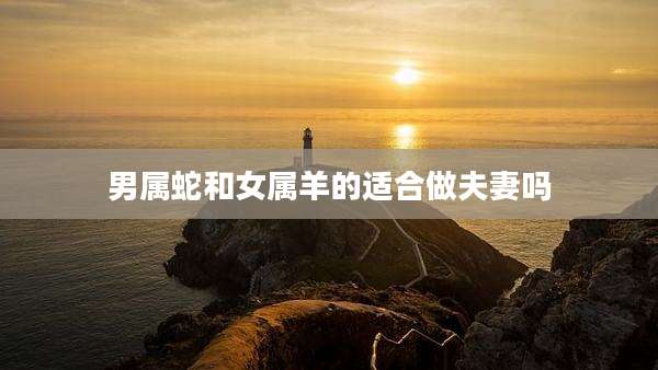 男属蛇和女属羊的适合做夫妻吗