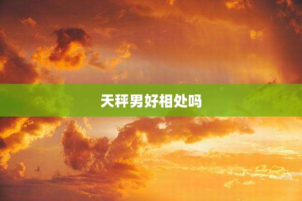 天秤男好相处吗