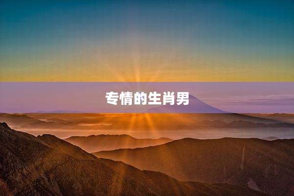 专情的生肖男
