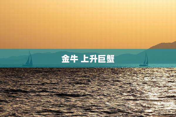 金牛 上升巨蟹